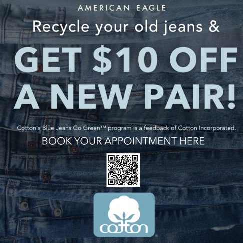 Recycle your old Jeans &amp; Get $10 Off A New Pair! icon